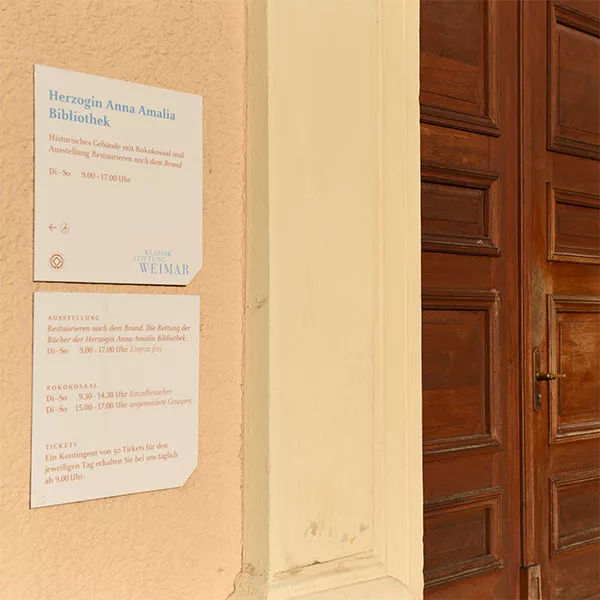 Öffnungszeiten Anna Amalia Bibliothek