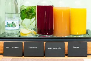 Frühstücks-Getränkeauswahl